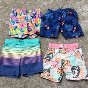 Lot of kid swim trunks
